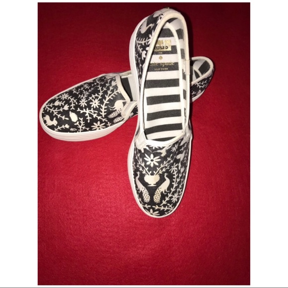 KEDS/KateSpade Triple Decker in White /Black Otomi - Picture 3 of 8